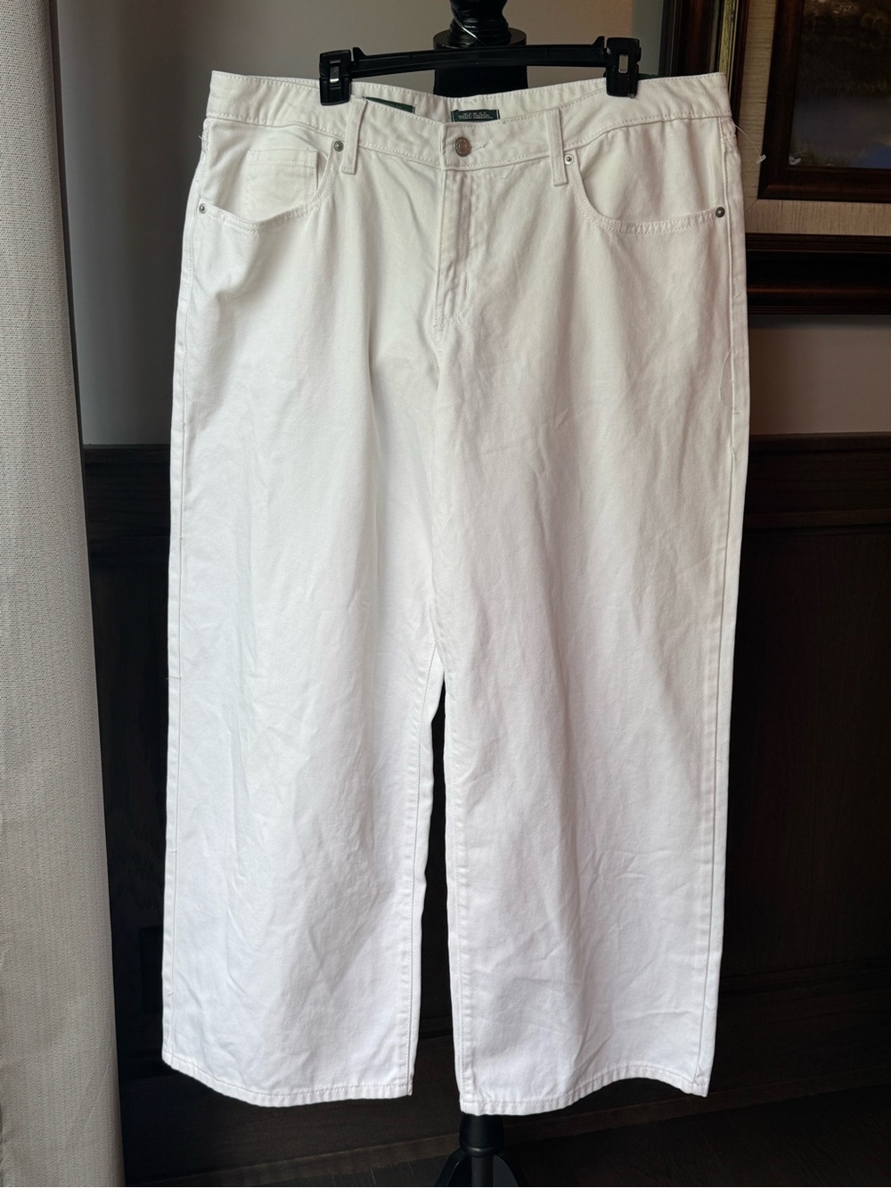 wild fable White Denim low rise baggy wide leg jeans 16 nwt